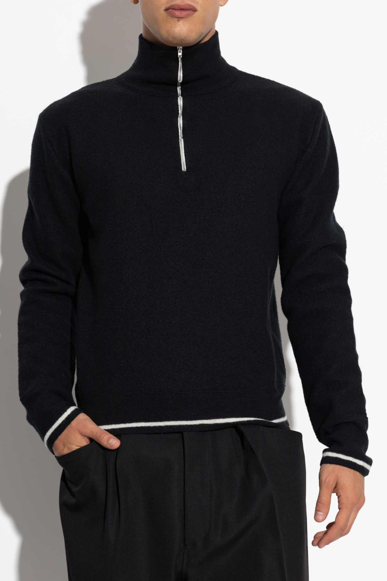 Maison Margiela Sweater with a zip neckline | Men's Clothing